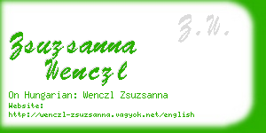 zsuzsanna wenczl business card